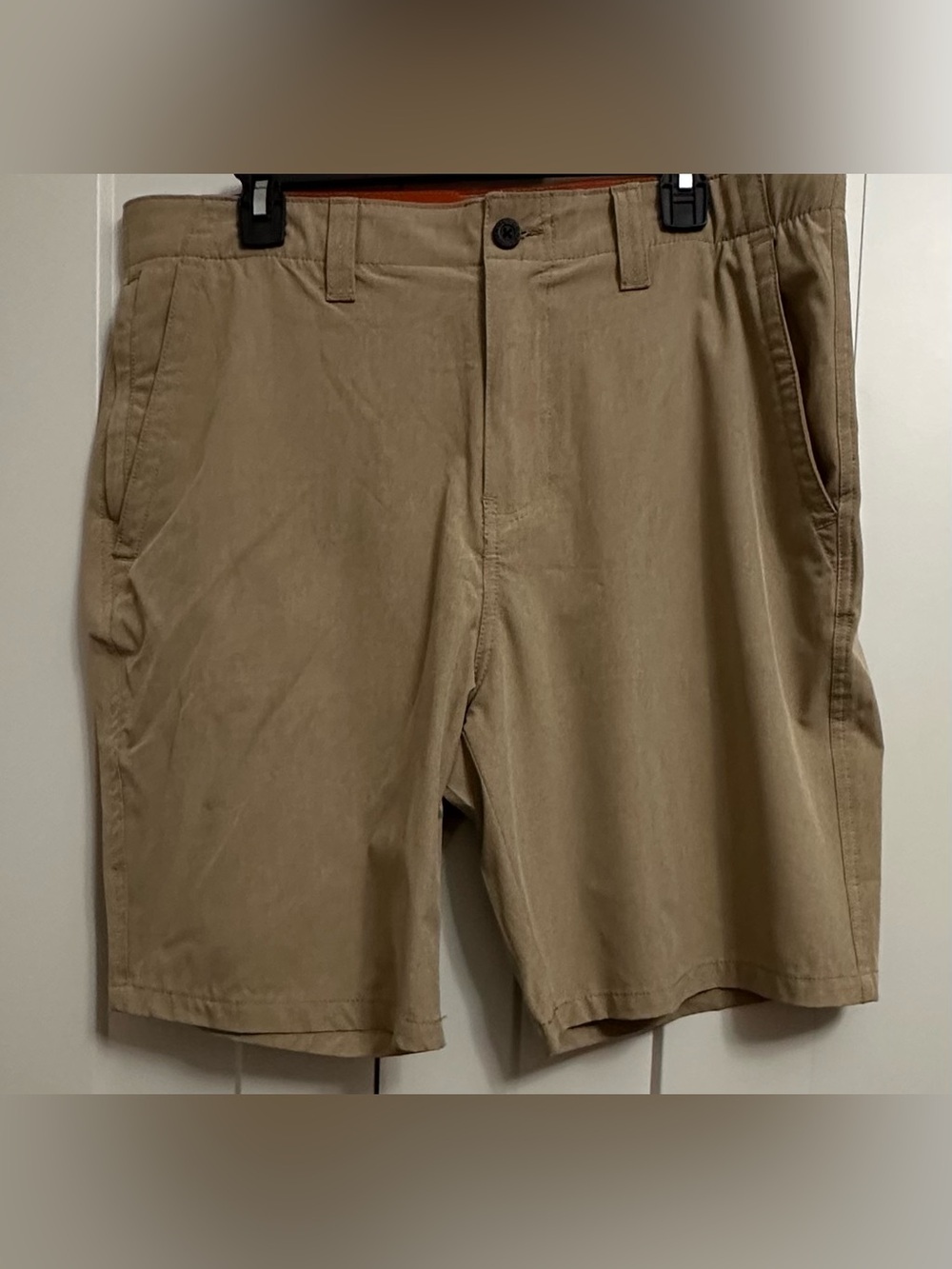 Denali Men's Hybrid Performance Walk Shorts Heather Khaki      Size 36 (0065)